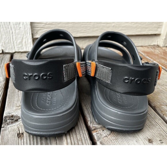New! Crocs Classic All Terrain Men’s 13 Sandals - Slate Gray/Orange